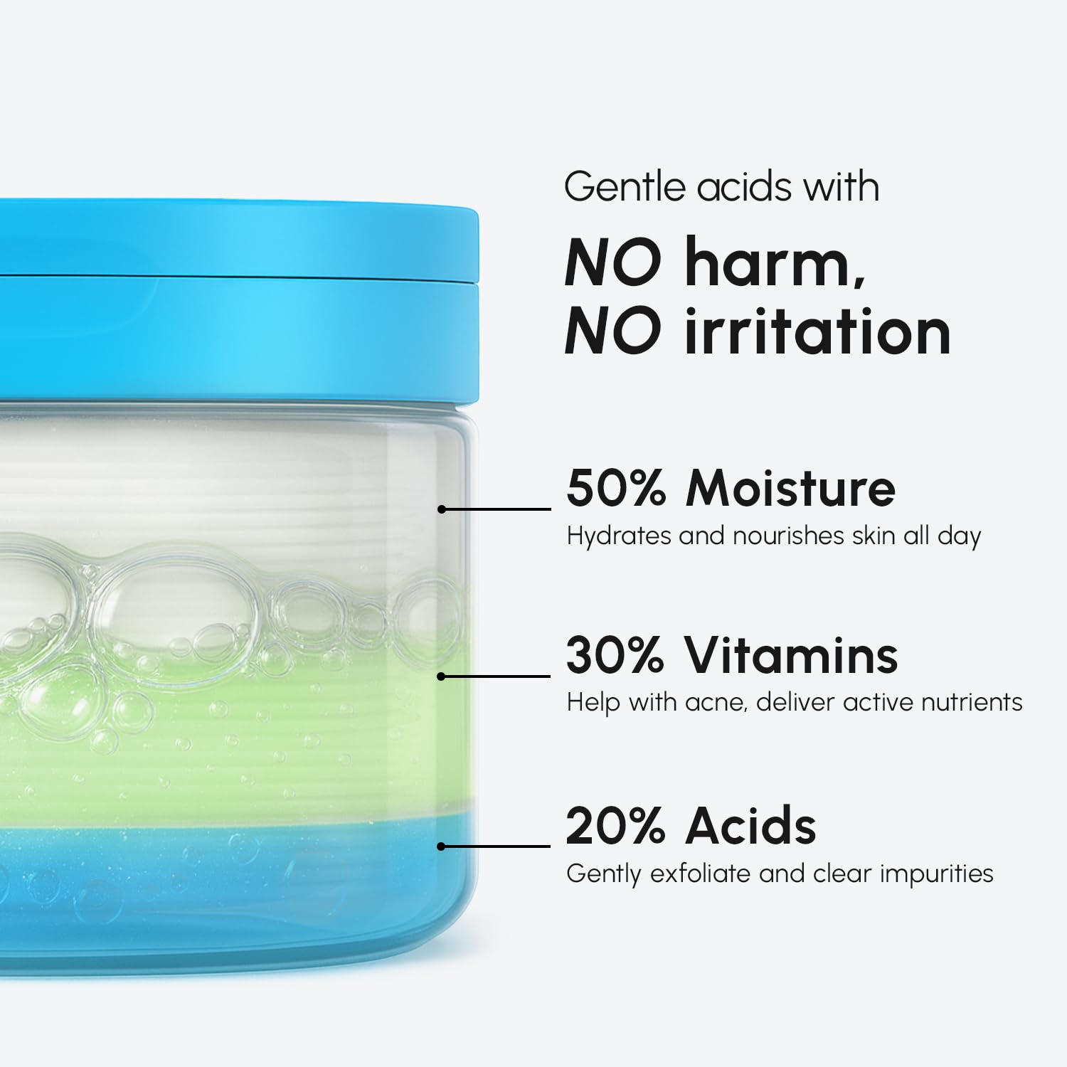 MAREE Glycolic Acid Pads - Toner Pads for Face Cleansing - Exfoliating Pad with Tea Tree Oil, Salicylic Acid & Vitamins E, B3, B5 - Acne Clearing, Skin Pore Resurfacing & Radiance Device - 50 Count