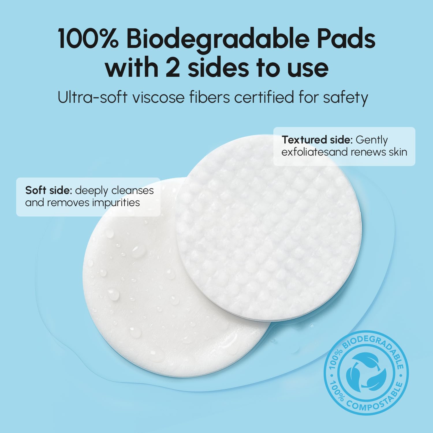 MAREE Glycolic Acid Pads - Toner Pads for Face Cleansing - Exfoliating Pad with Tea Tree Oil, Salicylic Acid & Vitamins E, B3, B5 - Acne Clearing, Skin Pore Resurfacing & Radiance Device - 50 Count