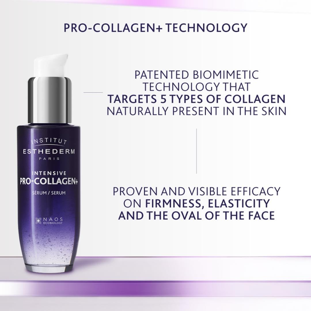 Institut Esthederm - Pro-Collagen+ Serum - Face & Neck - Targets Lack of Firmness & Skin Sagging - Redefines Facial Contours