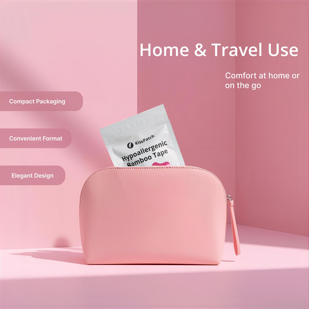 Lip-Shaped Beauty Patches – 30 Soft, Skin-Friendly, Hypoallergenic Cosmetic Accessories – Gentle Bamboo Adhesive Strips for Nightly Care