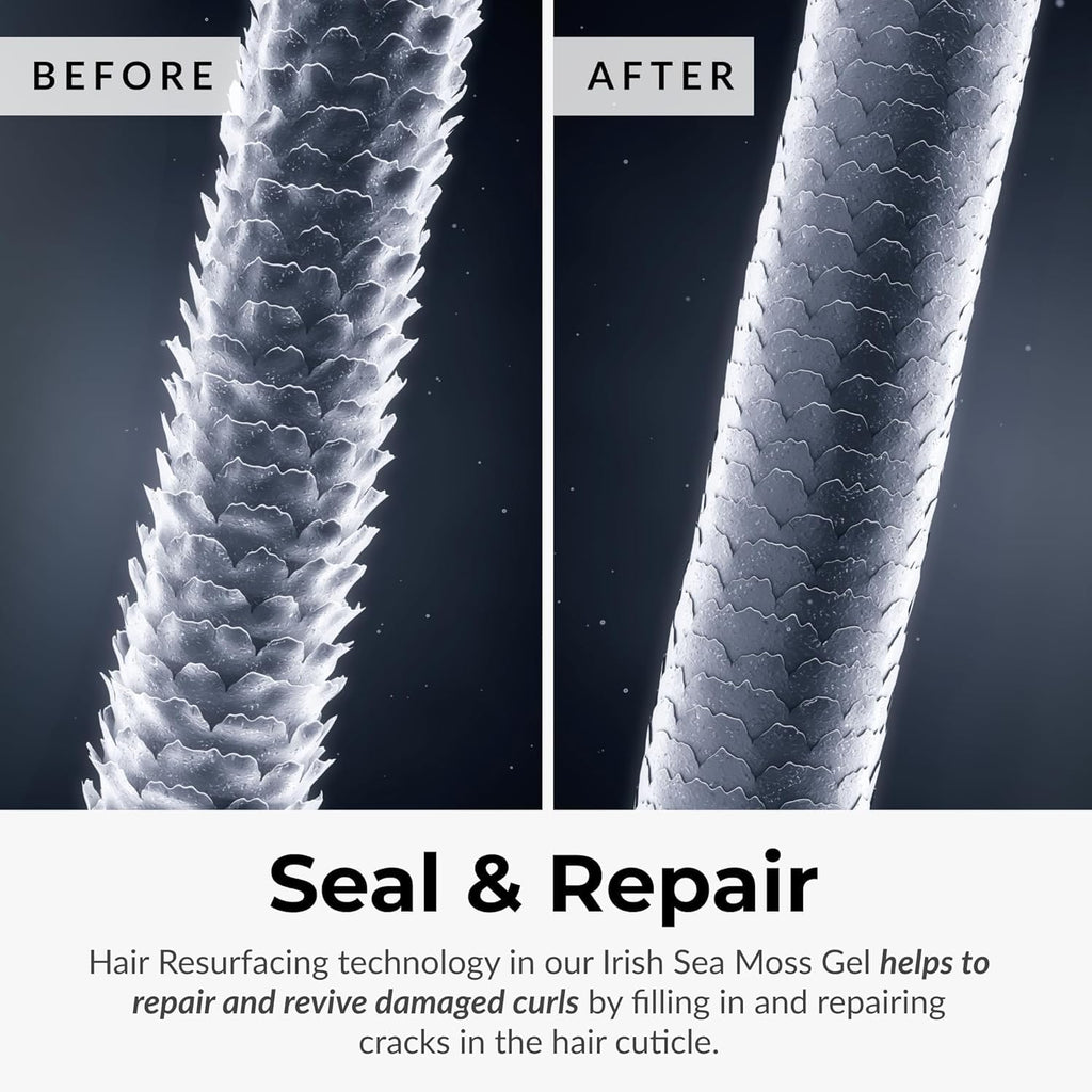 Love Ur Curls® All-in-One Curl Cream Styler for Curly Hair and Irish Sea Moss Hair Gel Bundle, Define, Hydrate and Style with Shea Butter, Medium Hold Curl Styling Gel to Reduce Excess Frizz