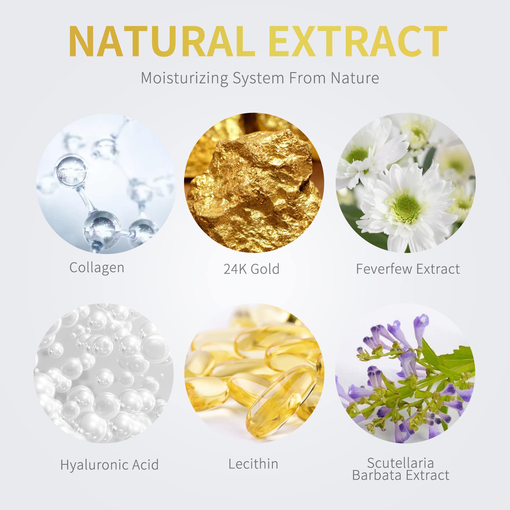 NAZANO 24K Gold Under Eye Patches - 60 Pack for Puffy Eyes, Dark Circles, Bags & Wrinkles with Collagen & Hyaluronic Acid