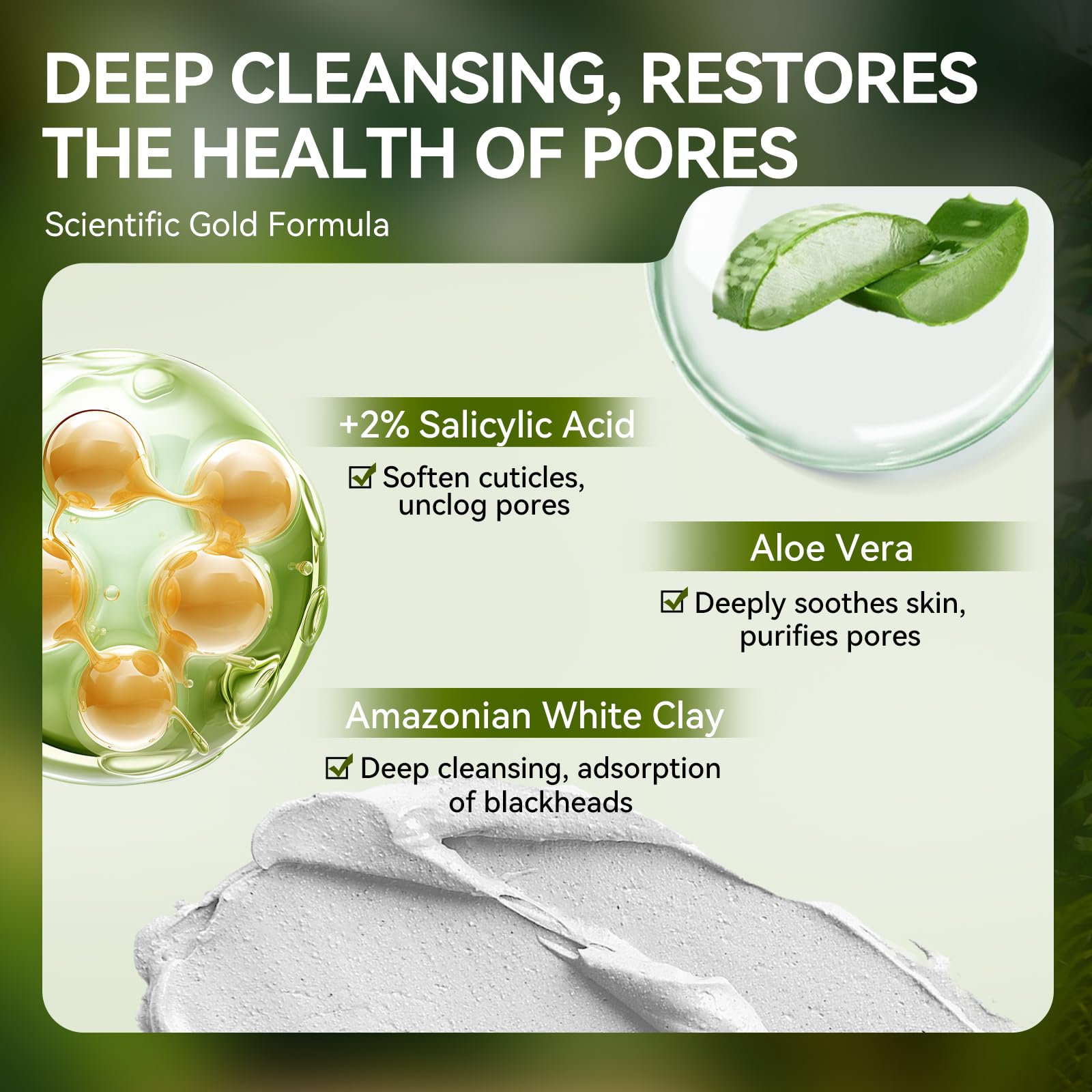 LANBENA 2.0 Nose Pore Strips, Blackhead Remover Mask with Salicylic Acid, Amazonian White Clay, Pore Cleanser Purifying Peel off Face Mask with 60 PCS Strips, Aloe Facial Mask(1.05 Ounce)