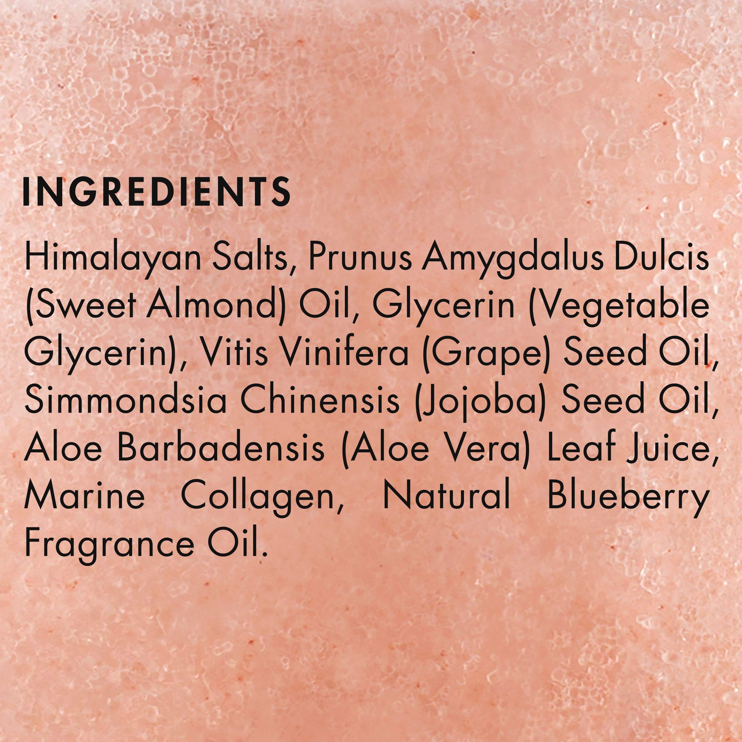 MAJESTIC PURE Himalayan Pink Salt Body Scrub with Collagen and Sweet Almond Oil | Exfoliating Scrub for Skin Care, Stretch Marks, Acne, Cellulite | 10 oz