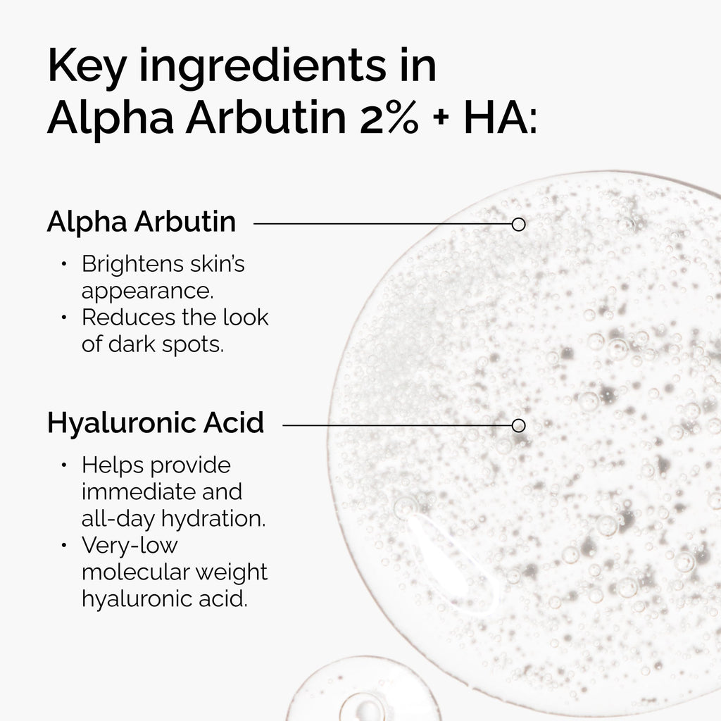 The Ordinary Alpha Arbutin 2% + Hyaluronic Acid, Brightens Skin and Targets Dark Spots